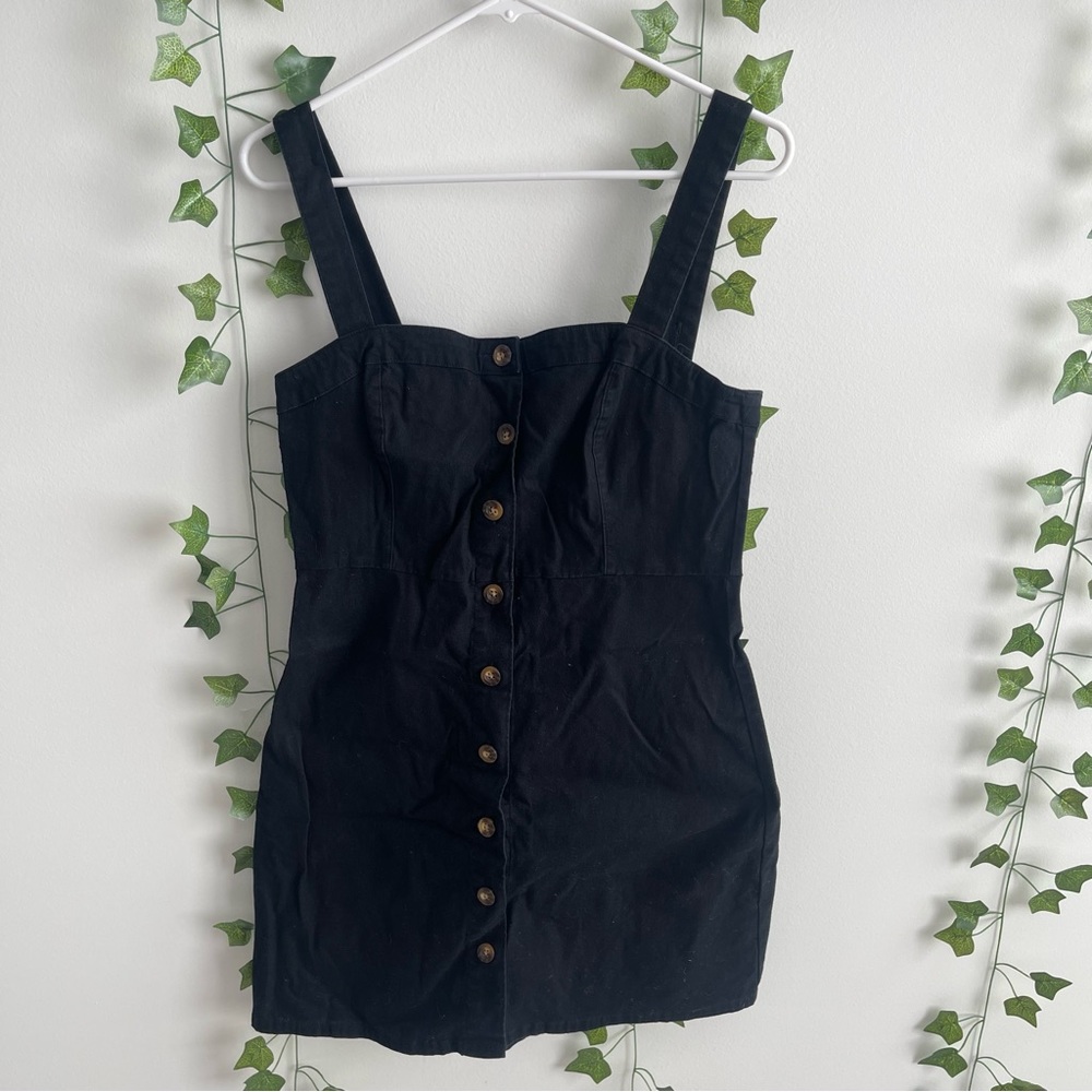 Hollister Jean Black Button-Down Dress